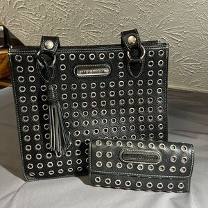 Harley Davidson purse and wallet, leather